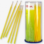 Щеточки д/коррекции ресниц Microbrush размер М 1,5mm, 125шт желтые