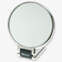 Dewal Зеркало настольное серебристое пластик MR-330,14х23см