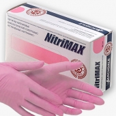 NitriMAX Перчатки M нитриловые розовые 50пар/100шт/уп